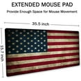 thumbnail image 2 of Vintage US Flag XXL Mouse Pad 35.5x15.7 Inch Extended Large NonSlip Rubber Base, Waterproof Big Keyboard Mat, Ideal for Gaming and Office, Patriotic Design, 2 of 6