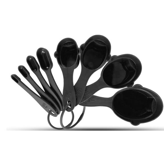 Crisp Black Baking Measuring Cup and Spoon Set