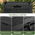 thumbnail image 6 of Uforic Outdoor Lockable 32 Gal Resin Deck Box, Storage Box with Lockable Lid & Side Handles, Black, 6 of 7