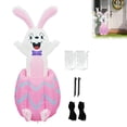 thumbnail image 2 of YWIYIUD 1PC Easter Inflatables Rabbit Decorations with LED Lights，Happy Easter Rabbit Blow Up Yard Indoor Outdoor Holiday Decor, LED Easter Party Decor Yard Garden Indoor Outdoor Home, 2 of 3
