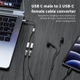 Usb C To Dual Usb C Female Cable Adapter,Data Transfer And Charging Usb