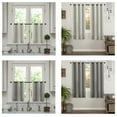 thumbnail image 6 of Kitchen Blackout Short Curtains Grommet Top White 45 Inches Long Room Darkening Small Curtain Tiers for Bathroom Window Treatment Set 2 Panels 34 Wide by 45 Inch Length, 6 of 6