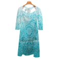 thumbnail image 4 of Rayures Marin avec Ancre Nœud Cœur Robe Évasée Design Mode Grande Taille Robe Ample Rayure Marin, 4 of 5