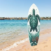 Outdoor Decorative Turtle Surfboard Wall Art, PVC, Weather Resistant, Surfboard Sign (2 Foot)