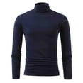 thumbnail image 3 of MQLKF Male Winter Warm High Collar Fashion Thermal Underwear Men Basic Plain T Shirt Blouse Pullover Long Sleeve Top Fashionable Men's Top, 3 of 4