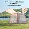 thumbnail image 3 of Zikebtuy 2/6/8 Person Inflatable Camping Tent, Easy Setup Blow Up Air Tent with Hand Pump, Waterproof 4-Season Glamping Tent with Large Mesh Windows & Oversized Canopy for Couples, Group & Family, 3 of 8