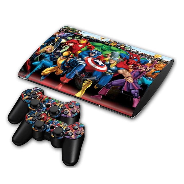 Skin Pegatina Estampa Superheroes MandaLibre Para PlayStation 3 Super Slim