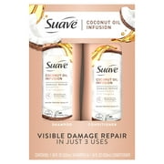 Suave Professionals Coconut Oil Infusion Shampoo & Conditioner, Repairing for Damaged Hair, 18 fl oz, 2 Pack