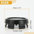 thumbnail image 4 of Unique Bargains 1 Pcs 79mm 3.11" OD Universal Car Wheel Hub Center Caps Durable Plastic Gloss Black, 4 of 6