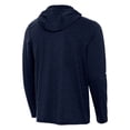 thumbnail image 3 of Men's-Antigua  Heather Navy New York City FC Tidy Quarter-Zip Pullover Hoodie, 3 of 3