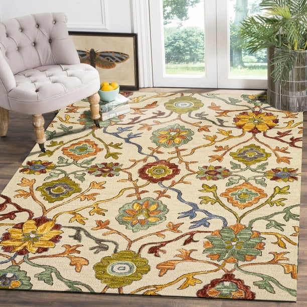 LR Home Lavish Multi-color Floral 9 Ft. x 12 Ft. Large Area Rug ...