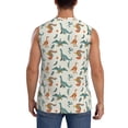thumbnail image 4 of Goofa Summer Dinosaur Printed Men's Sleeveless T-Shirt - Athletic Gym Workout Tank Top for Men - Moisture-Wicking, UPF 30+ Quick-Dry Muscle Tee-Small, 4 of 8