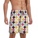 thumbnail image 2 of Balery Polka Dot Pantalones cortos de pijama de punto de algodón para hombre con cinturilla y bolsillos-Medium, 2 of 6