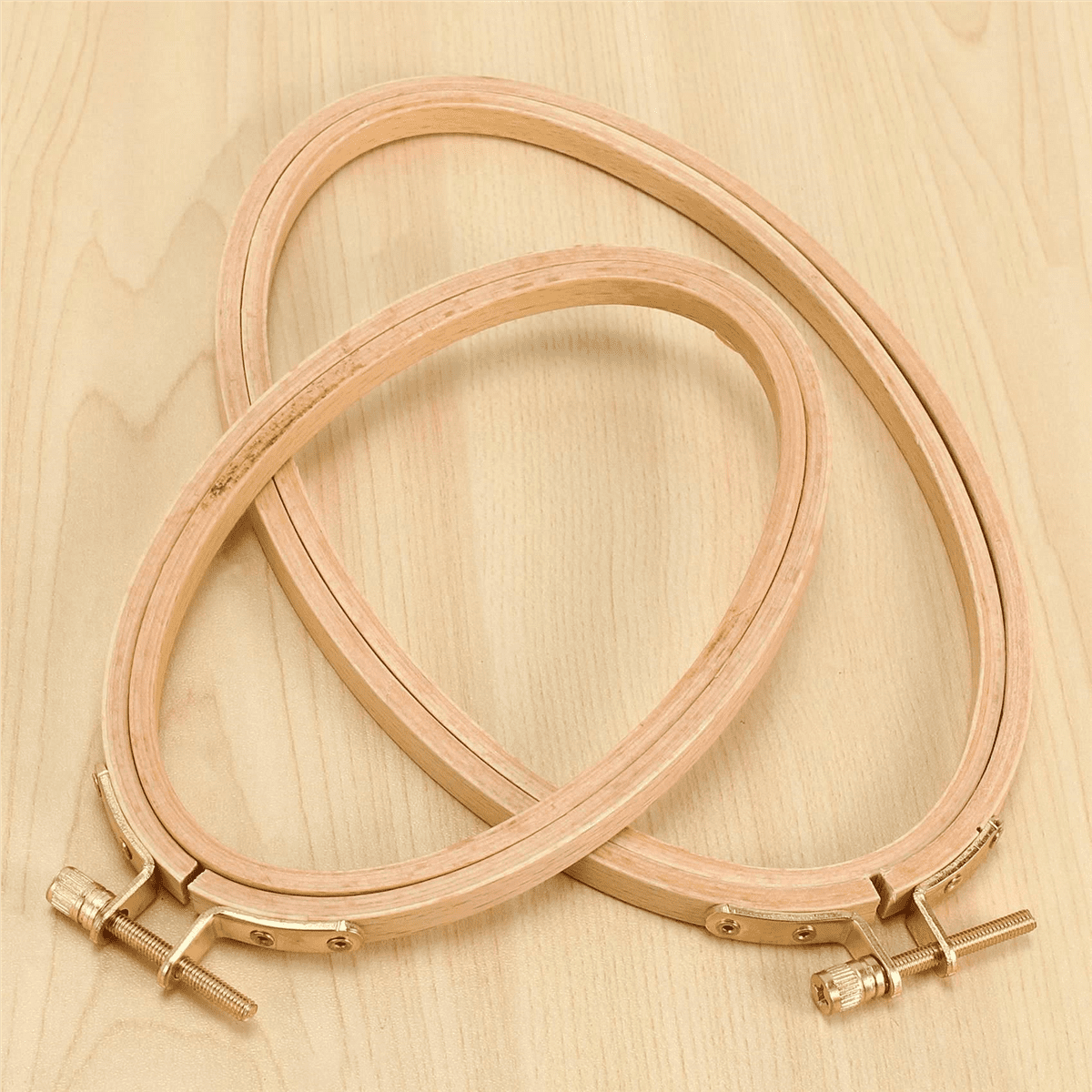 20 Pieces Oval Embroidery Hoops Include 10 Piece 8.3 X 5.4 Inch and 10 Piece 6.3 X 4.1 Inch Hoops Ring