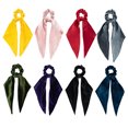 thumbnail image 4 of Hair Scarf Scrunchie 2 in 1 Solid Color Velvet Hair Scarf Tie Hair Scrunchie, 4 of 10