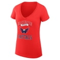thumbnail image 2 of Women's G-III 4Her by Carl Banks Red Washington Capitals Super-Slim Fit Lightweight Team Logo Graphic V-Neck T-Shirt, 2 of 3