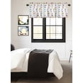 thumbnail image 5 of Kitchen Valances for Window, Cartoon Animal Cute Letter Light Filtering Rod Pocket Valance Curtain, Colored Crayon &nbsp;Short Curtains Window Topper for Bedroom Bathroom Living Room 42x18in, 5 of 9