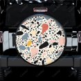 thumbnail image 2 of Tranquil Terrazzo Pattern Polyester Universal Spare Wheel Tire Cover Wheel Covers for Trailer RV SUV Truck Camper, 2 of 5