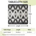 thumbnail image 2 of Black Geometric Triangle Arrow Pattern Square Fitted Tablecloth with Elastic Edge,Square Table Cover,Washable Elastic Table Cover for Home Kitchen Party Decor 34"x34", 2 of 6