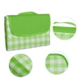 thumbnail image 3 of Unique Bargains Picnic Blanket Beach Mat Lightweight with Handle Green White 200x200cm, 3 of 7