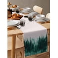 thumbnail image 6 of Ink Green Forest Table Runner 108 Inches, Ombre Tree Abstract Art Bed Runner Dresser Scarves Tabletop for Indoor Outdoor Parties/Ceremony/Banquet, 13"x 108", 6 of 8
