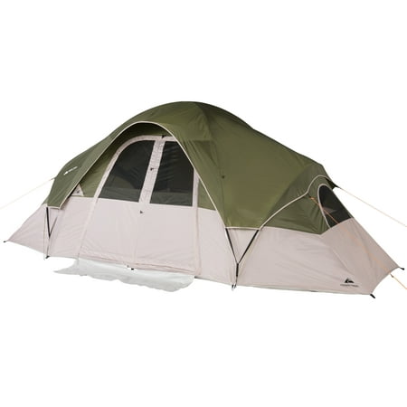 Ozark Trail 8-Person 2-Room Modified Dome Tent with Roll-back