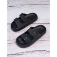 thumbnail image 3 of Women Buckle Decor Slides, EVA Fashion Slides, 3 of 4