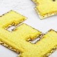 thumbnail image 5 of 3 Pack Chenille Iron On Glitter Varsity Letter "E" Patches - Yellow Chenille Fabric With Gold Glitter Trim - Sew or Iron on - 5.5 cm Tall, 5 of 8