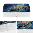 thumbnail image 4 of Turtle Jewelry Boxes PU Leather Necklace Holder Travel Organizer with Removable Compartment Portable, 4 of 6