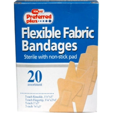 Bandages Flexible Fabric Bandages Assorted - 20 ea