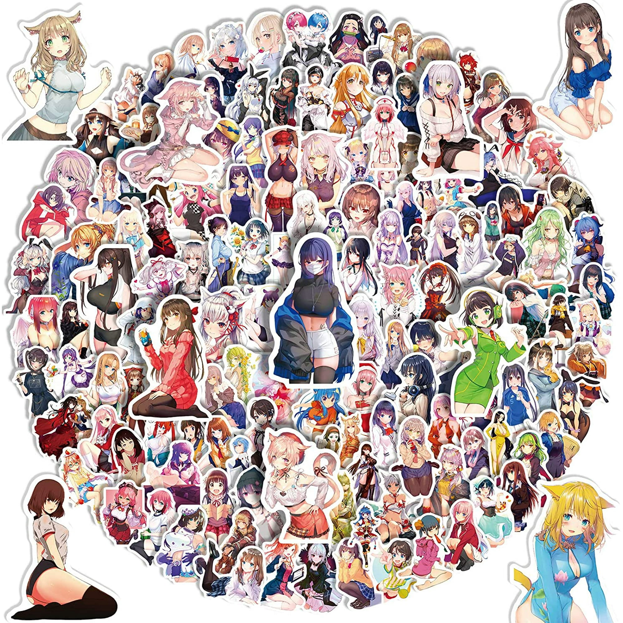 Stickers Autocollants Ordinateur Portable PC Manga Girl ref 469 - PC 17  H26xL39 cm