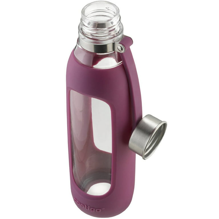 Promotional 20 oz Durable Clear Glass Bottle with Screw on Lid