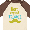 thumbnail image 4 of Inktastic Here Comes Trouble, Mustache, Moustache Boys or Girls Long Sleeve Baby Bodysuit, 4 of 5