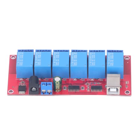 6 Channel USB Relay Module Control Relay Module On Off 6 Ways Relay ...