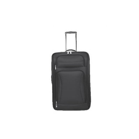 Protege Regency 24" Checked Polyester Softside Upright Luggage, All Ages, Black