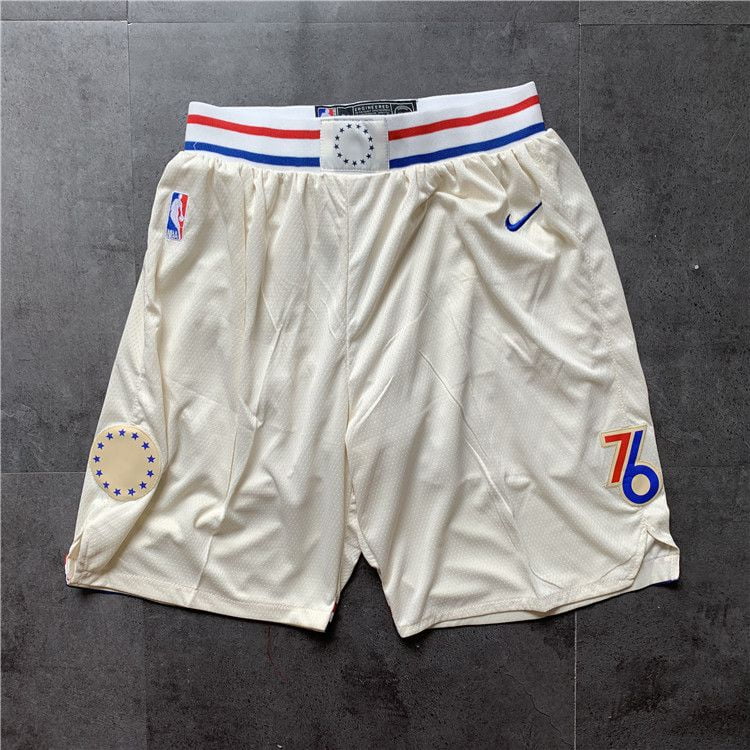 Men Philadelphia 76ers Cream Shorts 