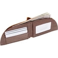 thumbnail image 2 of Front Pocket Wallet by Rogue Industries - Genuine American Bison Leather with RFID Block, Holds 6 Cards, Cash Slot - Brown, 2 of 5