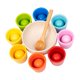 thumbnail image 1 of Pelotas en vasos, juguete Montessori para niños en edad preescolar, juego de mesa educativo. 8 colores, 1 of 9
