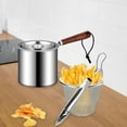thumbnail image 6 of kowaku Deep Frying Pot with Lids Frying Basket Cooking Tools Deep Fryers Frying Pot Japanese Tempura Frying Pot for Outdoor Chicken A, 6 of 9