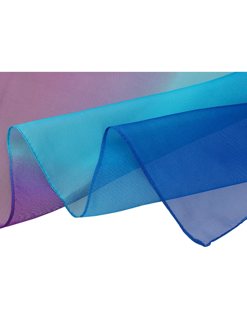 Unique Bargains Long Chiffon Lightweight Scarf Gradient