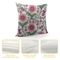 thumbnail image 4 of YINGXI  Pink Floral Throw Pillow Covers Block Print Pillow Cases Flower Vintage Farmhouse Decorative Cushion Covers for Sofa Couch 22x22in, 4 of 5
