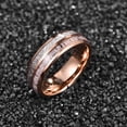 thumbnail image 3 of Men /Women 8mm Rose Gold Tungsten Carbide Ring inlaid Antlers and Meteorite Rings for Men Comfort Fit Size 7-12, 3 of 4