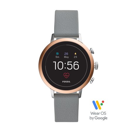 Fossil Smartwatch Grey Gen 4 Smartwatch Q Venture HR Gray Leather