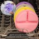 thumbnail image 5 of Platos de silicona para niños pequeños, platos divididos para bebés, no tóxicos, sin BPA, aptos para lavavajillas y microondas, platos de silicona antideslizantes e irrompibles para niños, 5 of 5