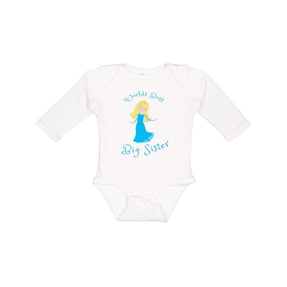 Inktastic World's Best Big Sister Girls Long Sleeve Baby Bodysuit