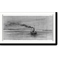 thumbnail image 2 of Historic Framed Print, The place of exchange in the Savannah river looking toward the city, the rebel boat Beauregard coming down to meet the flag of truce, 17-7/8" x 21-7/8", 2 of 9