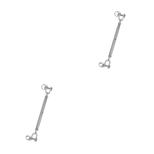maskred Acier Inoxydable Corps Fermé Tour de Cou Mâchoire Câble de Câble Fourche Rigging Vis Solide et Durable Argent M5 2Set