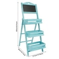 thumbnail image 2 of 3 Tiers Plant Stand Garden Ladder Shelf Plants Flowers Pot Holder Stand Wooden Plant Display Rack with Chalkboard For Indoor/Outdoor Use, 2 of 20