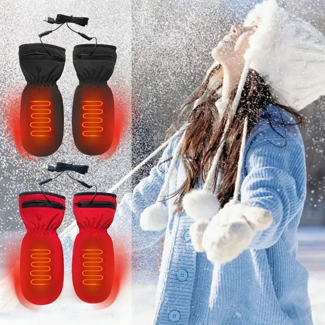 Fiudx Guantes Calefactables Recargables, Forro Suave para Mayor Comodidad, Alimentación Por Usb, Temperatura Ajustable, Compatibilidad con Pantalla Táctil, Deportes Al Aire Libre, Regalo de Invierno,