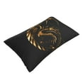 thumbnail image 2 of Haiem Pillowcase for Hair and Skin Queen - Golden Dragon Tattoo Art Printed Soft Pillowcase with Envelope Closure-14"x20", 2 of 8